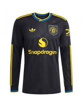 Muži Futbalové oblečenie Manchester United 2025-26 Dlhy Rukáv - Tretina Muži Futbalové oblečenie Manchester United 2025-26 Dlhy Rukáv - Tretina